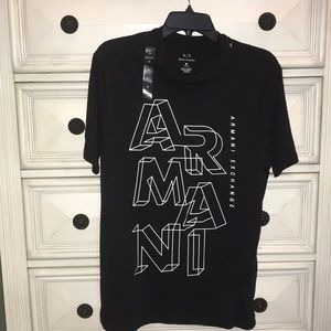 Armani Exchange Black T-Shirt Medium